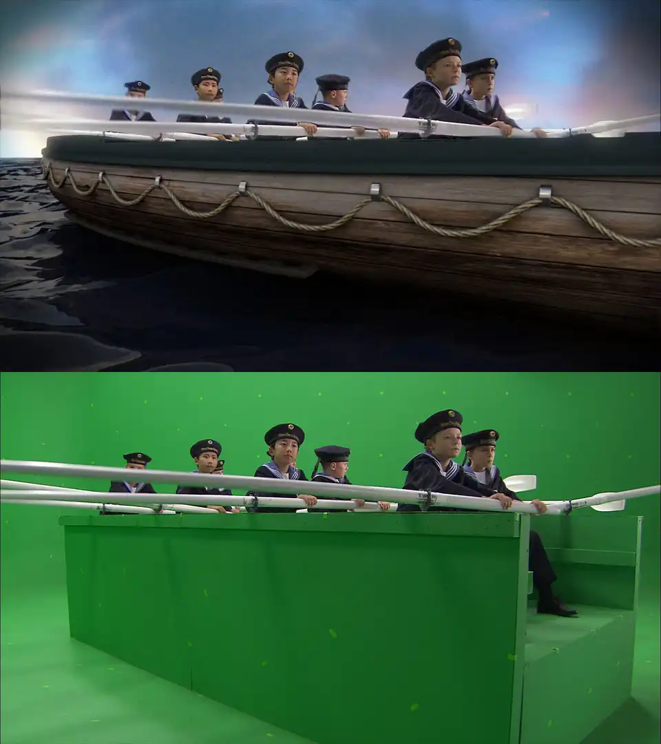 VFX Szene mit Greenscreen und Set Extension