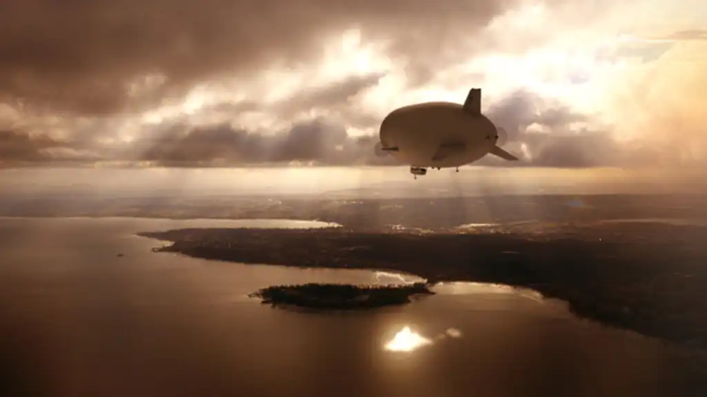 VFX Szene mit Zeppelin