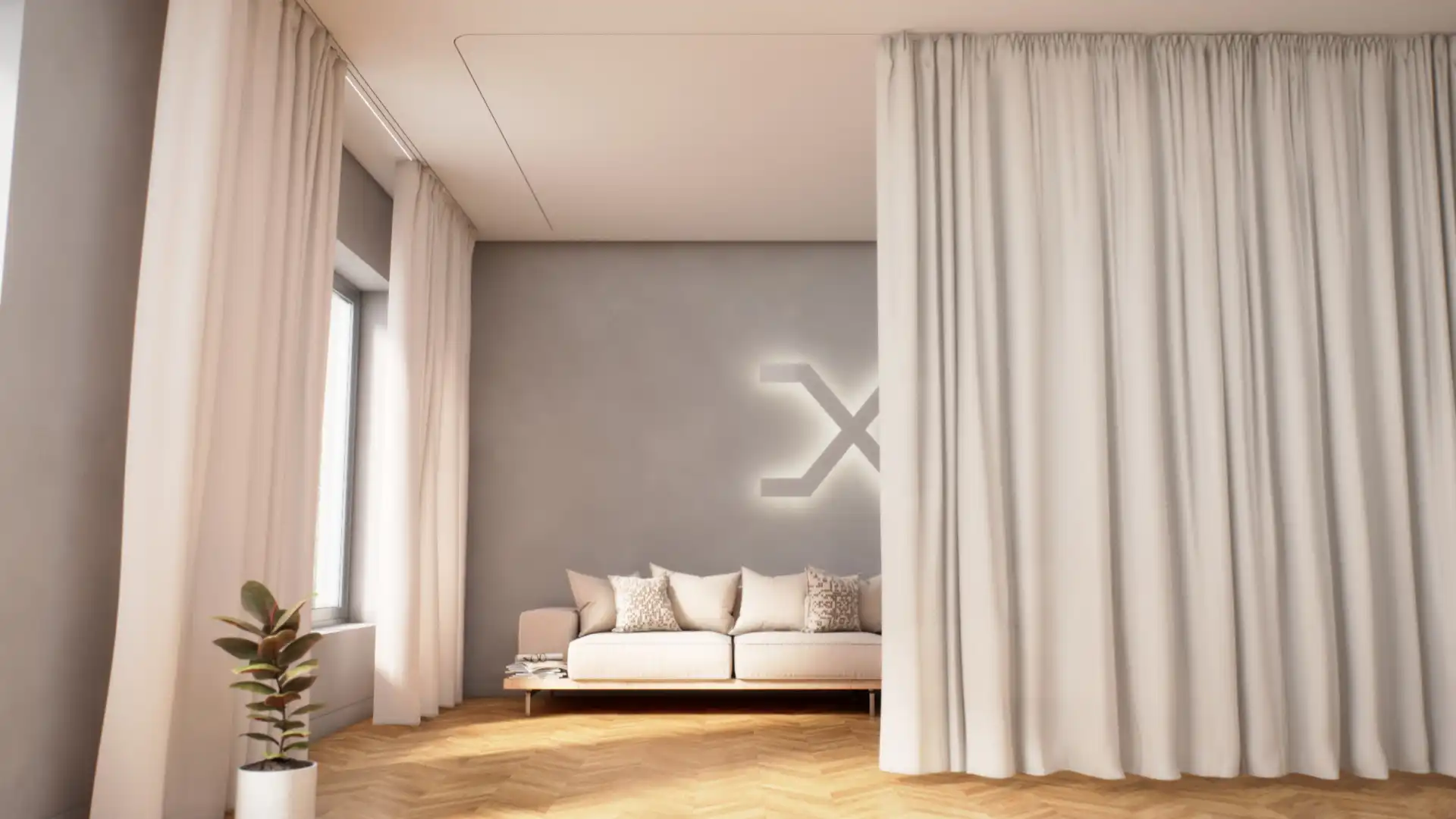 Architekturvisualisierung eines Wohnraums