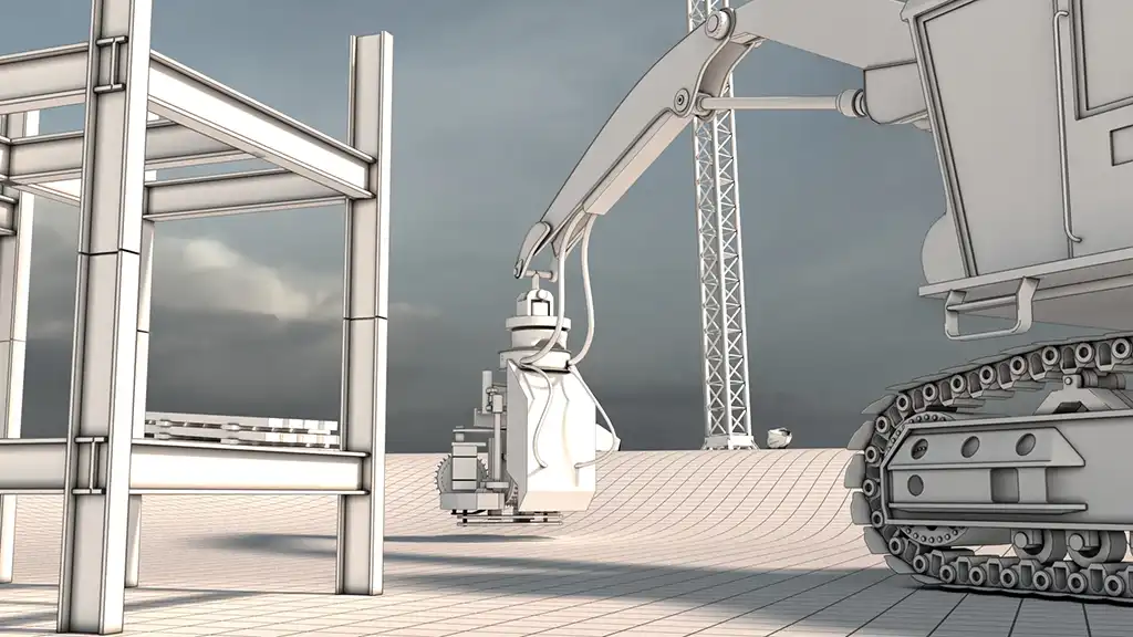 Technische Visualisierung eines Industrieprozesses