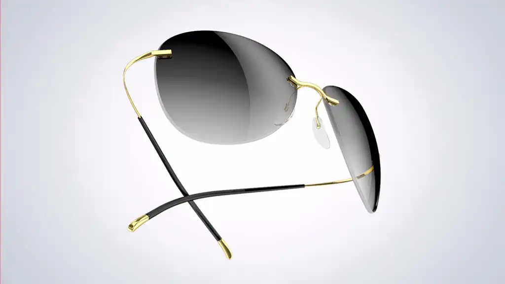 Produkt Rendering einer leichten Brille