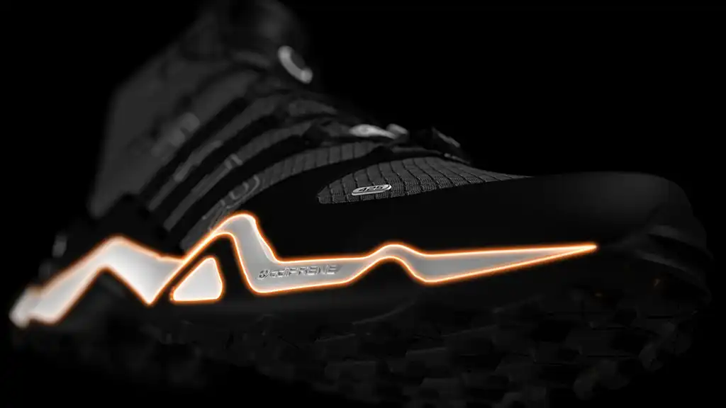 Produkt Rendering eines Sportschuh Features
