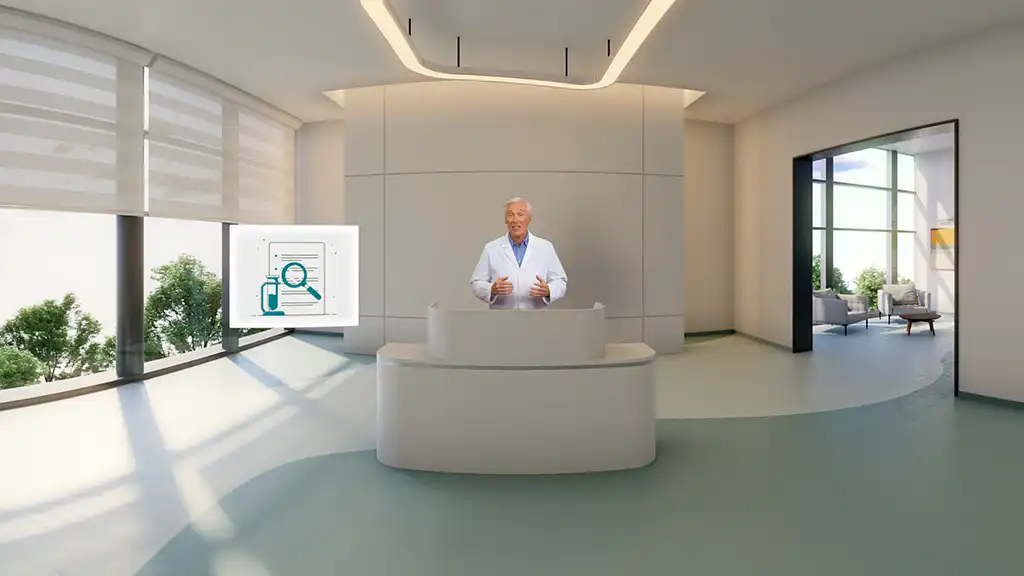 Virtual Reality medizinisches Erklärbild
