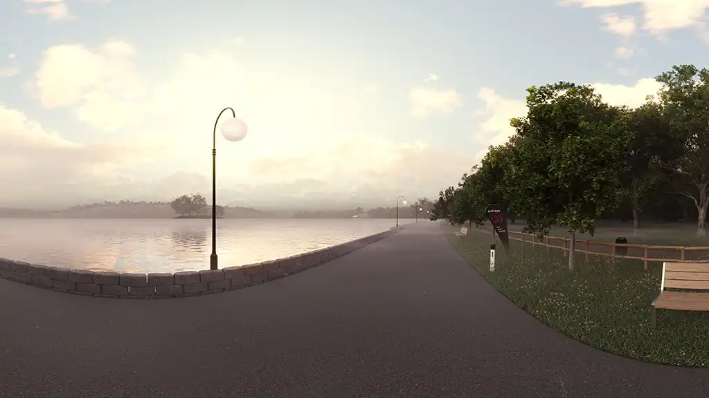 Virtual Reality Brillenglas Auswahl in Straßenszene