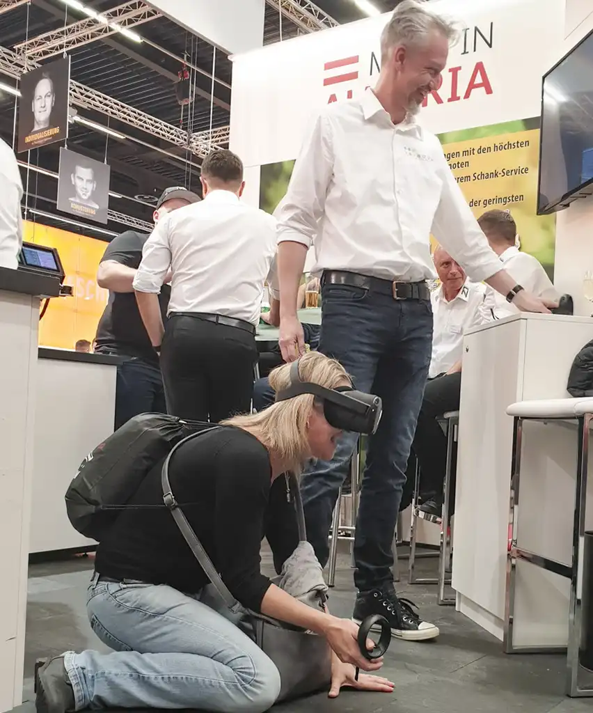 Virtual Reality Erlebnis für eine Messe